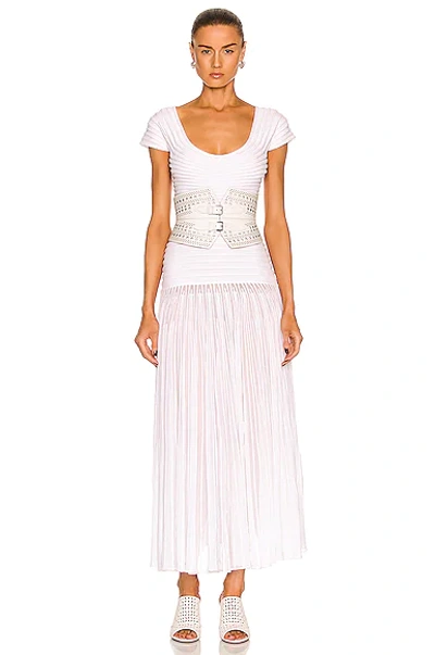Shop Alaïa Show Dress In Blanc