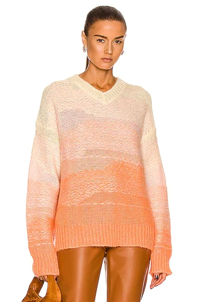 Shop Acne Studios Sweater In Peach & Multi