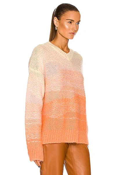 Shop Acne Studios Sweater In Peach & Multi