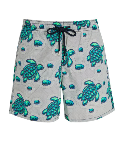 Shop Vilebrequin Moorea Turtle Print Swim Shorts In Multi