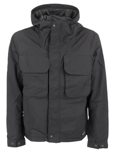 Shop Patagonia Isthmus Utility Jacket With Hood In Black
