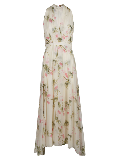 Shop Giambattista Valli Sleeveless Floral Print Dress In P014