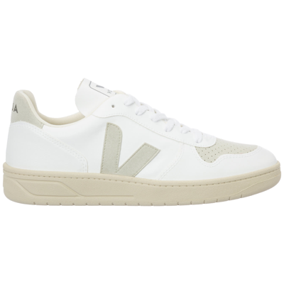 Shop Veja V-10 Sneakers In White - Natural
