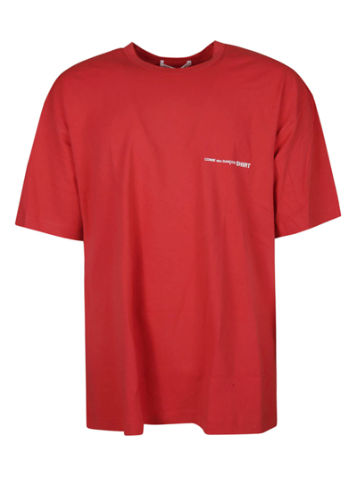 Shop Comme Des Garçons Chest Logo T-shirt In Red