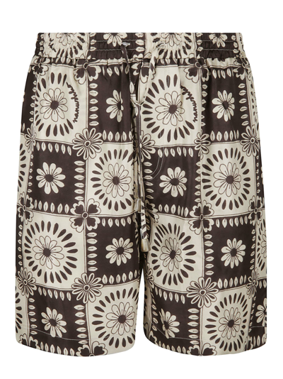 Shop Nanushka Printed Trousers In Brown