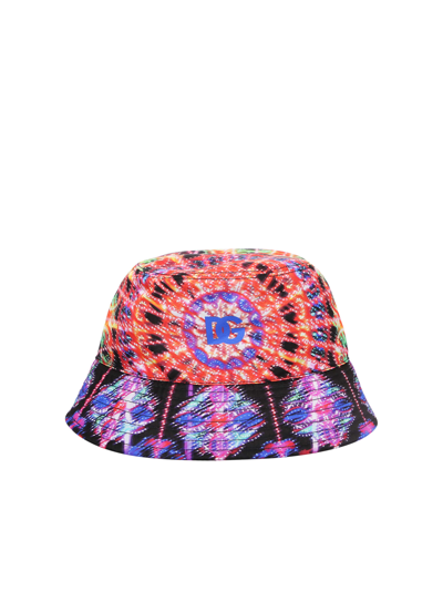 Shop Dolce & Gabbana Luminarie Print Hat In Multi