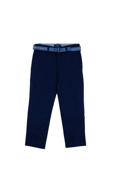 Shop Ralph Lauren Twill Flex Abrasion Slim-fit Trousers In Blue