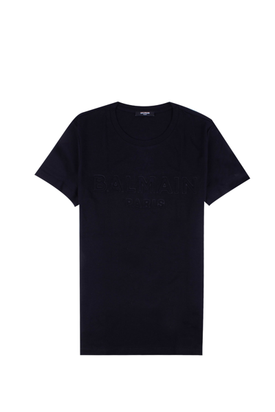 Shop Balmain T-shirt In Cotone In Black