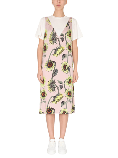 Shop Paul Smith Sunflower Patchwork Dress In Rosa