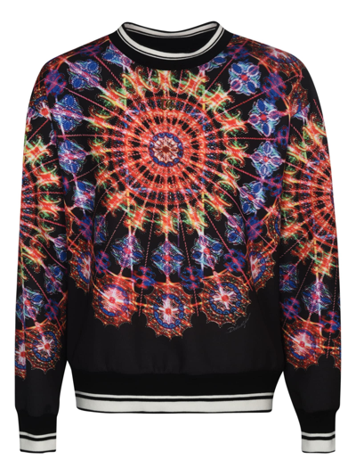 Shop Dolce & Gabbana Round Neck Printed Sweater In Luminaire