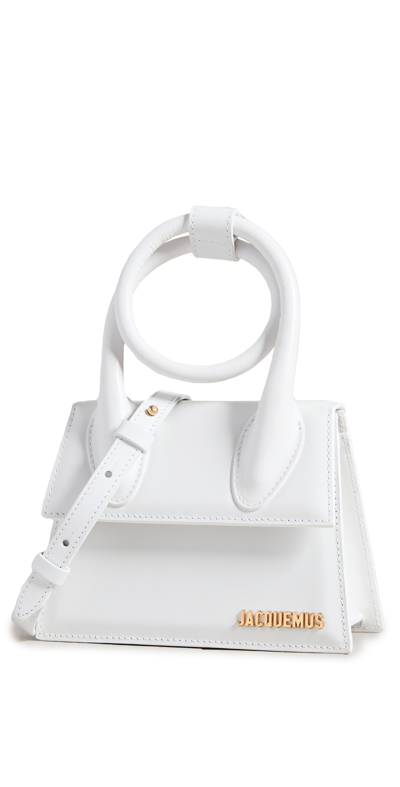 Shop Jacquemus Le Chiquito Noeud Bag White