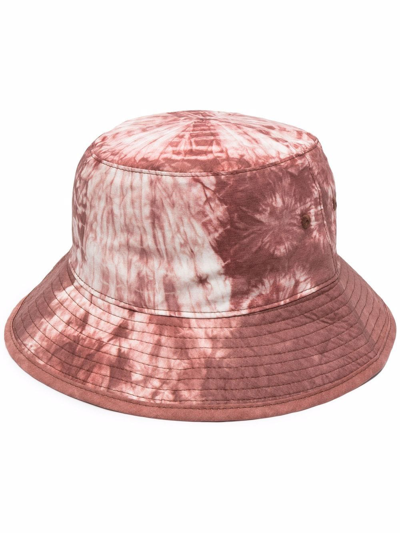 Shop Acne Studios Tie-dye Print Bucket Hat In Pink