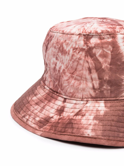 Shop Acne Studios Tie-dye Print Bucket Hat In Pink