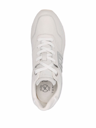 Shop Tommy Hilfiger Side Logo-patch Sneakers In Grey