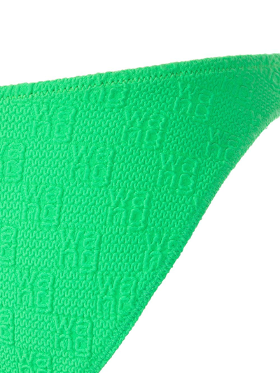 Alexander Wang Bikini Briefs With All Over Logo In Green