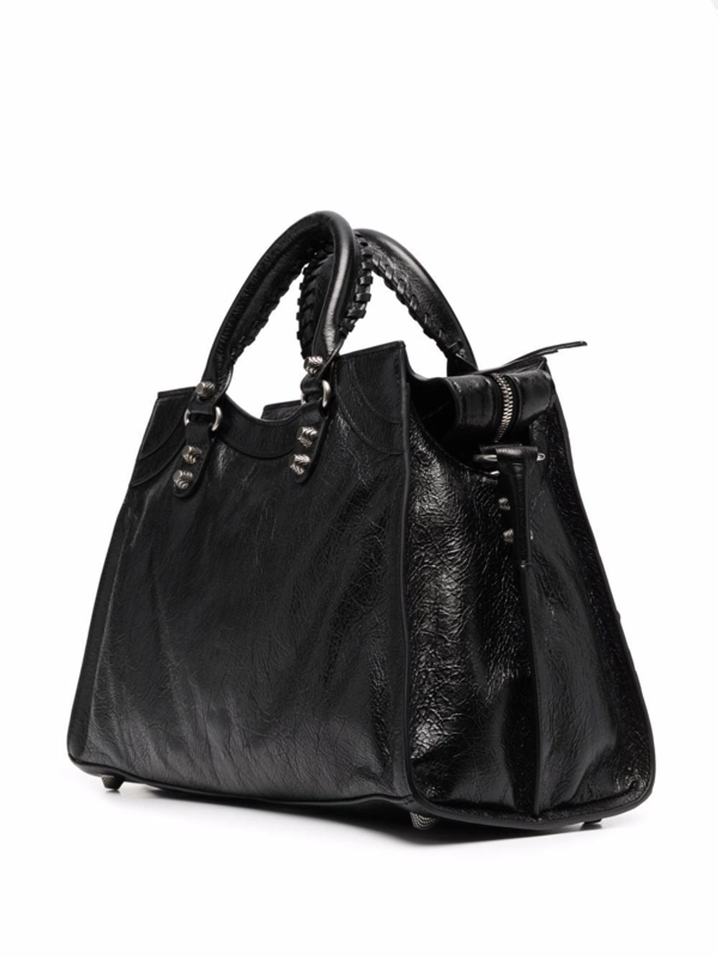 Balenciaga Neo Cagole City Leather Shoulder Bag In Black Balenciaga Neo Cagole City Leather Shoulder Bag In Black