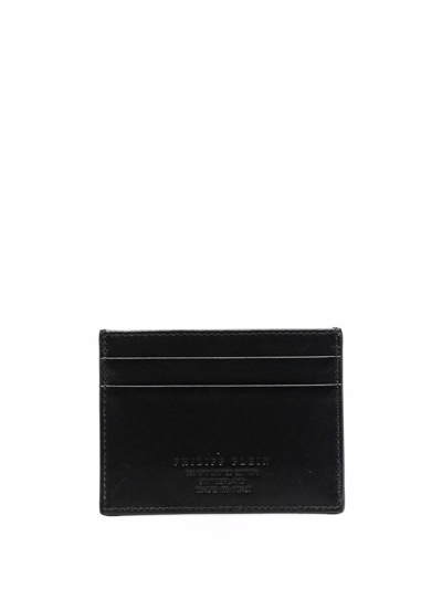 Shop Philipp Plein Hexagon Leather Cardholder In Black