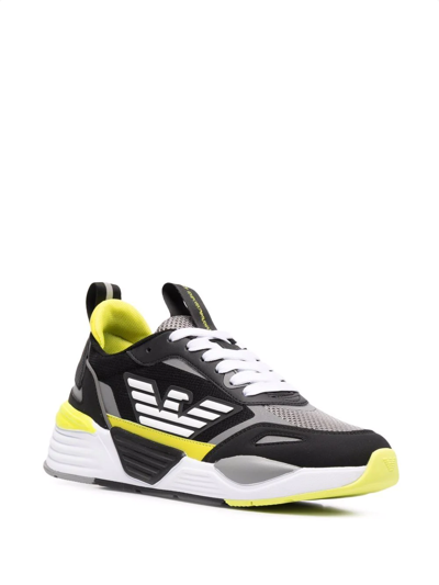 Ea7 Side Logo-print Sneakers In Black
