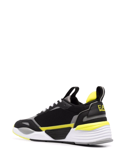 Ea7 Side Logo-print Sneakers In Black
