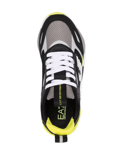 Ea7 Side Logo-print Sneakers In Black