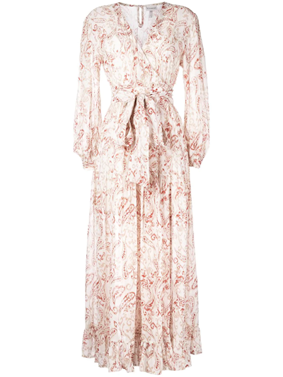 Shop Evarae River Organic-silk Long Dress In Brown