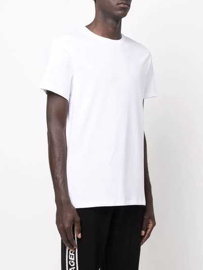 Shop Karl Lagerfeld Crew-neck Short-sleeve T-shirt In White