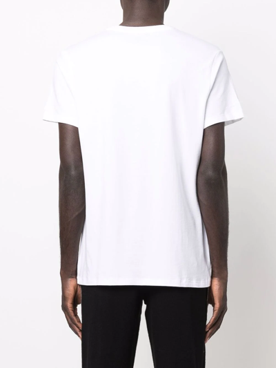 Shop Karl Lagerfeld Crew-neck Short-sleeve T-shirt In White