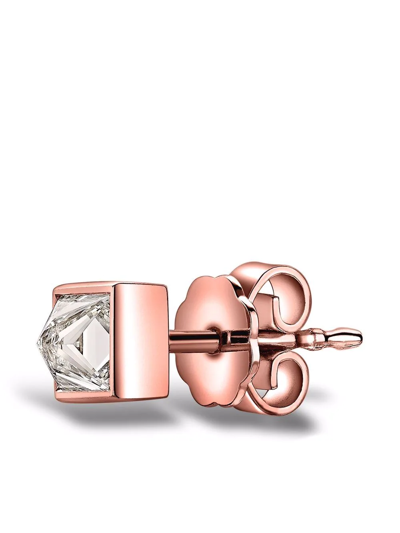 Shop Pragnell 18kt Rose Gold Rockchic Diamond Earrings In Pink