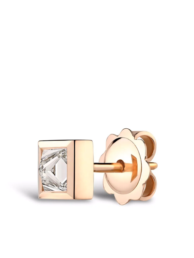 Shop Pragnell 18kt Rose Gold Rockchic Diamond Stud Earrings In Pink