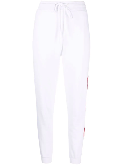 Shop Love Moschino Heart-detail Track Pants In White