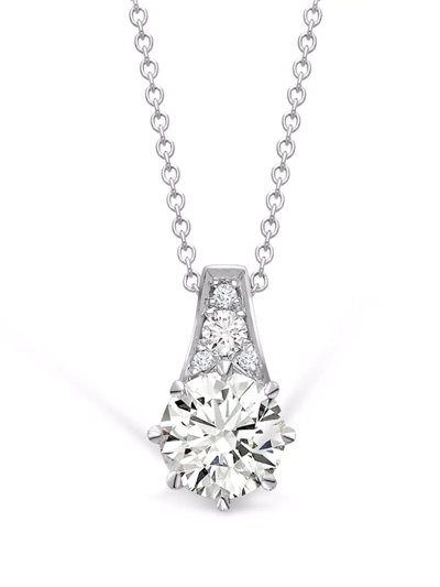 Shop Pragnell 18kt White Gold Antrobus Diamond Necklace In Silver