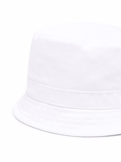 Moschino Teddy Bear Motif Bucket Hat In White