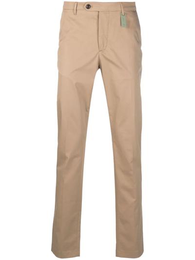 Shop Pal Zileri Four-pocket Cotton Chinos In Neutrals