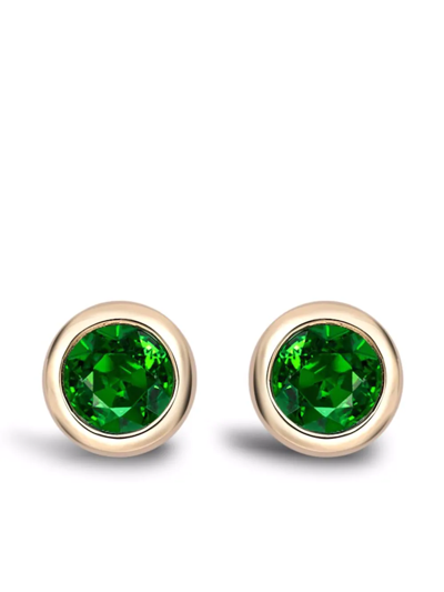 Shop Pragnell 18kt Yellow Gold Sundance Emerald Earrings