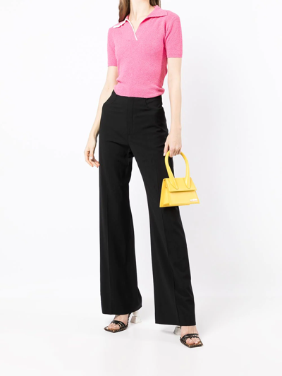 Shop Jacquemus Le Pantalon Sauge Flared Trousers In Black