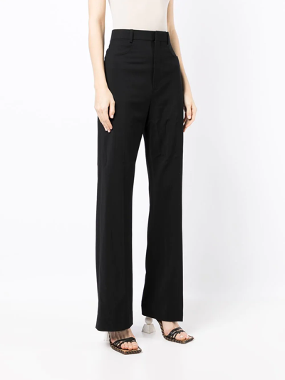 Shop Jacquemus Le Pantalon Sauge Flared Trousers In Black