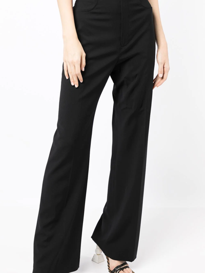 Shop Jacquemus Le Pantalon Sauge Flared Trousers In Black