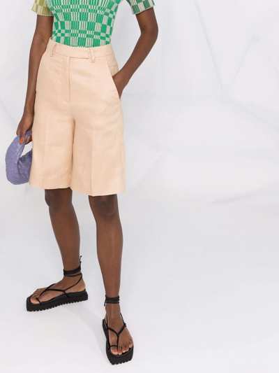 Remain Birger Christensen Tailored Linen Shorts In Neutrals