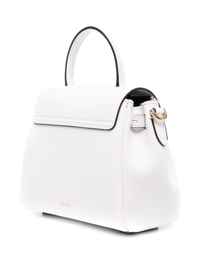 Shop Versace Small La Medusa Top-handle Bag In White