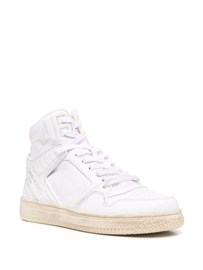 Philippe Model Logo-patch High-top Sneakers In White