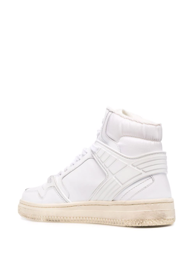 Shop Philippe Model Paris High-top Leather Sneakers In White