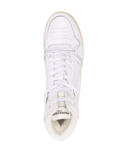Philippe Model Logo-patch High-top Sneakers In White