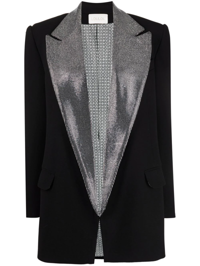 Shop Loulou Crystal-embellished Single-breasted Blazer In Black