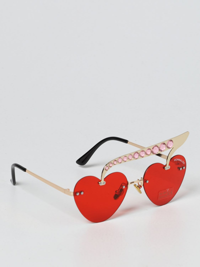 Shop Monnalisa Glasses In The Shape Of Cherries In Red
