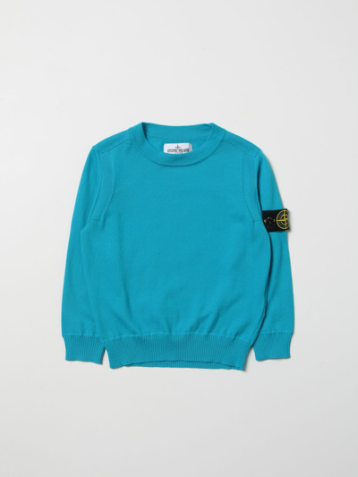 Shop Stone Island Junior Cotton Sweater In Gnawed Blue