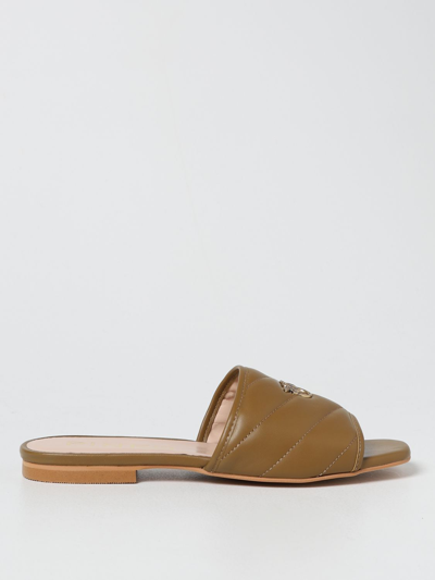 Shop Pinko Molly Flat Sandals In Quilted Nappa In Leather
