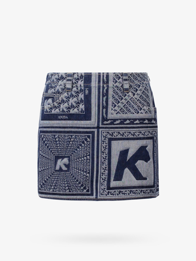 Shop K Krizia Skirt In Blue