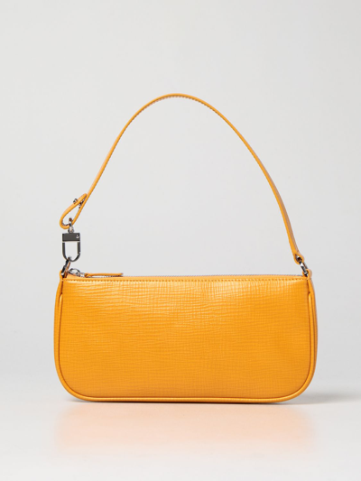 Shop By Far Rachel  Bag In Saffiano Leather In Yellow