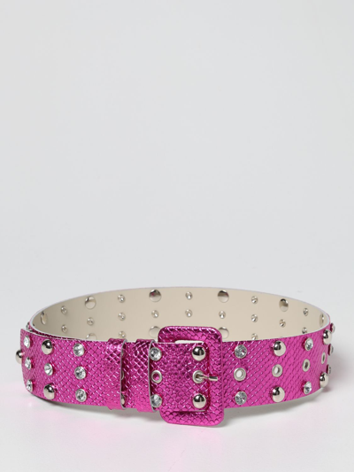 Shop Aniye By Belt With Studs And Crystals In Fuchsia