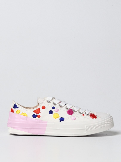 Shop Msgm Sneakers In Canvas In White